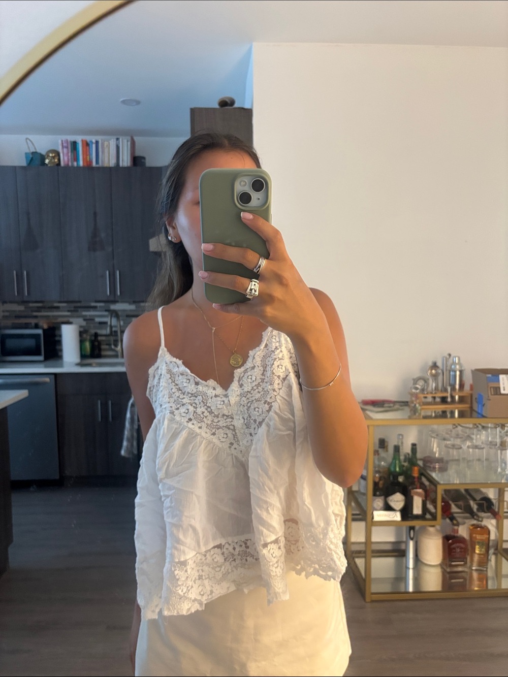 Free People Lace Babydoll Tank